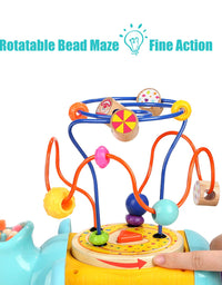 TOP BRIGHT Activity Cube Toys - Baby Toys with Bead Maze for Toddlers 1 2 Year Old Boy and Girl Gifts
