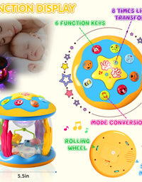 Furktem Baby Toys 6 to 12 Months Ocean Rotating Projector - Early Education Toys 12-18 Months with Various Pacify Music/Light Kids Toddler Toys for 1 2 3+ Year Old Boys Girls Birthday
