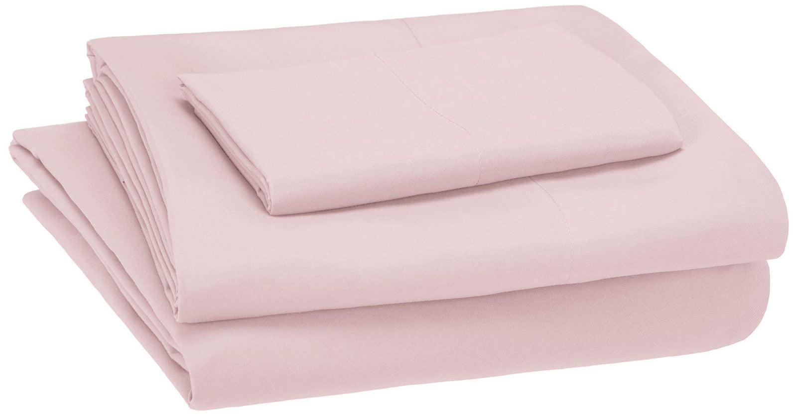 Amazon Basics Kid's Sheet Set - Soft, Easy-Wash Lightweight Microfiber - Twin, Light Pink