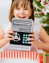 Refasy Piggy Bank Cash Coin Can ATM Bank Electronic Coin Money Bank for Kids-Hot Gift

