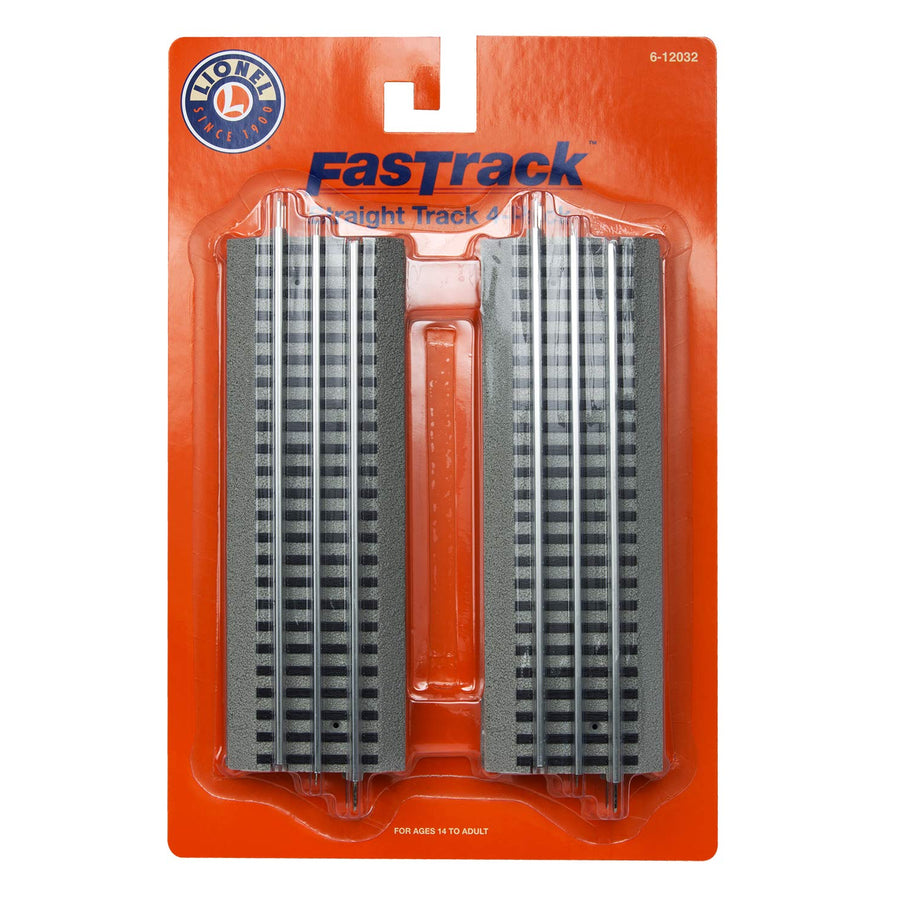 Lionel FasTrack 10” Straight Track, Electric O Gauge, 4-Pack
