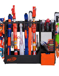 NERF Elite Blaster Rack - Storage for up to Six Blasters, Including Shelving and Drawers Accessories, Orange and Black - Amazon Exclusive
