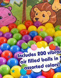 200 Count Colorful Play Balls – Phthalate and BPA Free Non-Toxic Crush Proof Plastic Ball Pack - Balls for Toddler Ball Pit in Reusable Storage Bag with Zipper – Sunny Days Entertainment
