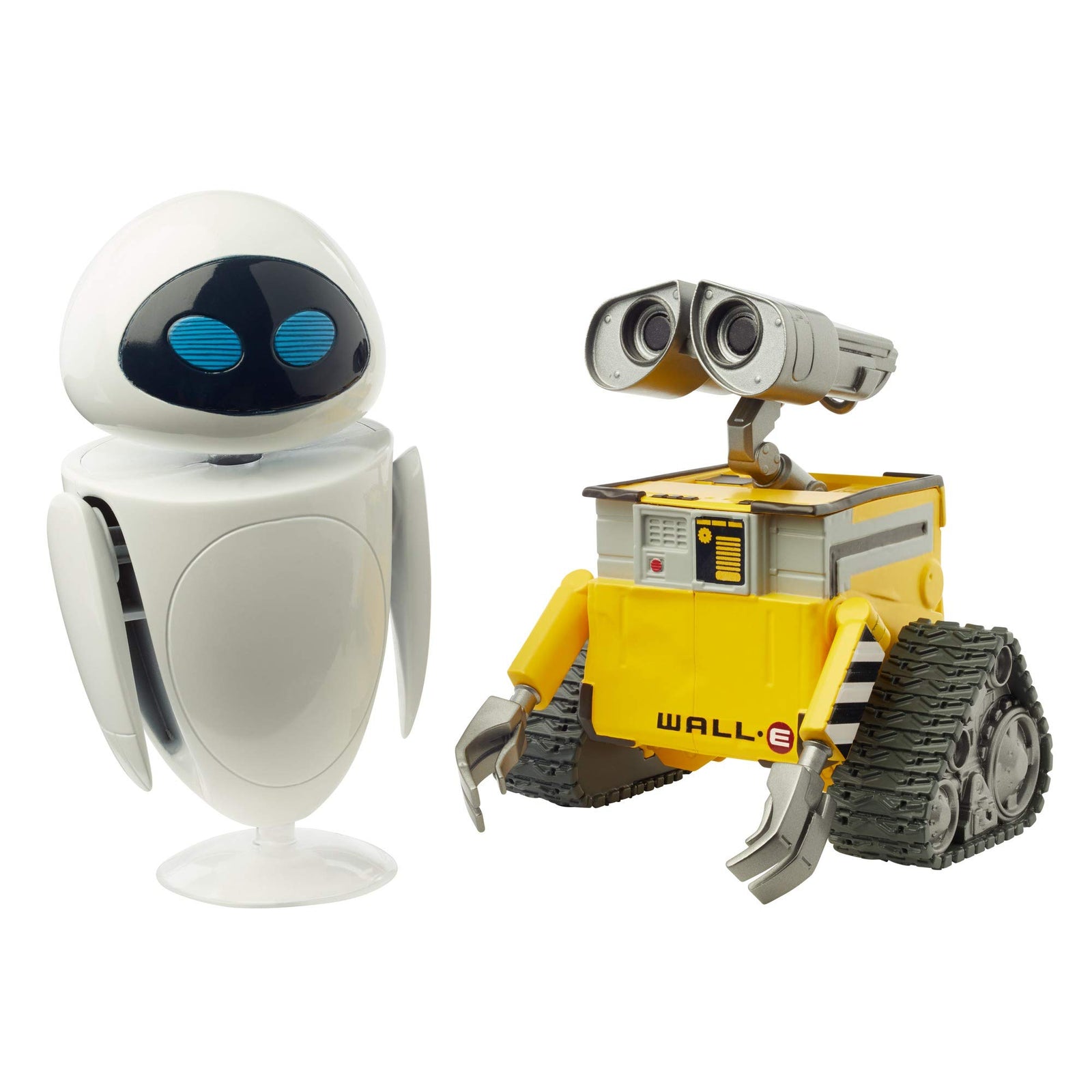 Pixar Wallâ€¢E and Eve Figures True to Movie Scale Character Action Dolls Highly Posable with Authentic Storytelling, Collecting, Wallâ€¢E Movie Toys for Kids Gift Ages 3 and Up