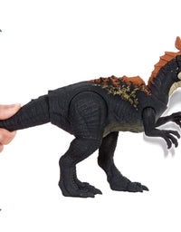 Jurassic World Camp Cretaceous Sound Strike Cryolophosaurus Medium-size Dinosaur Figure, Strike Action, Sounds, Movable Joints, Ages 4 Years Old & Up
