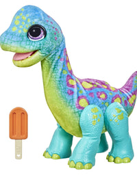FurReal Snackin’ Sam The Bronto Interactive Animatronic Plush Toy, 40+ Sounds and Reactions, Ages 4 and up

