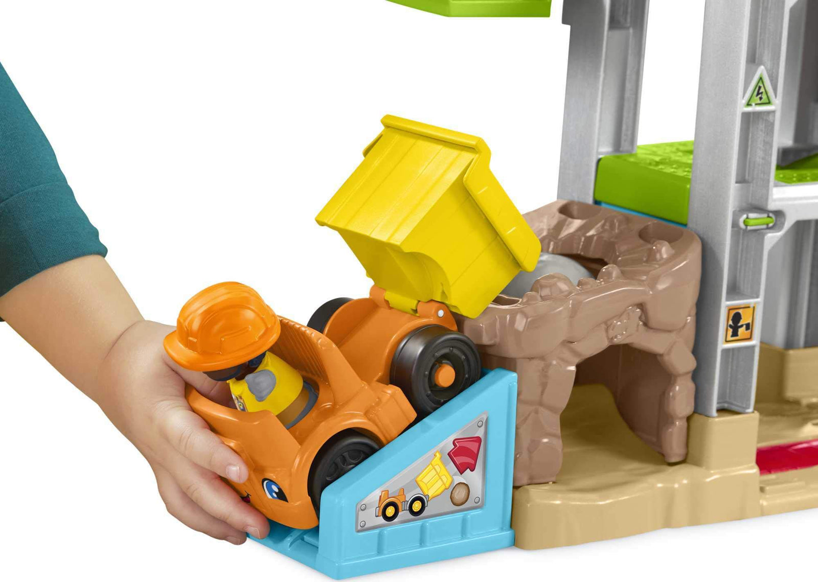 Fisher-Price Little People Load Up ‘n Learn Construction Site, Musical playset with Dump Truck for Toddlers and Preschool Kids Ages 1 ½ to 5 Years