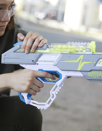 NERF Hyper Rush-40 Pump-Action Blaster, 30 Hyper Rounds, Eyewear, Up to 110 FPS Velocity, Easy Reload, Holds Up to 40 Rounds
