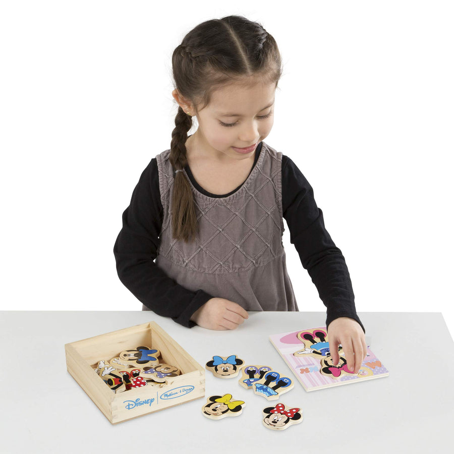 Melissa & Doug Disney Minnie Mouse Mix and Match Dress-Up Wooden Play Set (18 pcs)