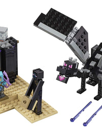 LEGO Minecraft The End Battle 21151 Ender Dragon Building Kit Includes Dragon Slayer and Enderman Toy Figures for Dragon Fighting Adventures (222 Pieces)

