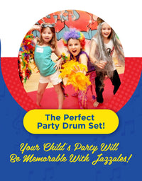 EMAAS Kids Jazz Drum Set for Kids – 5 Drums, 2 Drumsticks, Kick Pedal, Cymbal Chair, Stool – Ideal Gift Toy for Kids, Teens, Boys & Girls - Stimulates Musical Talent Imagination and Creativity
