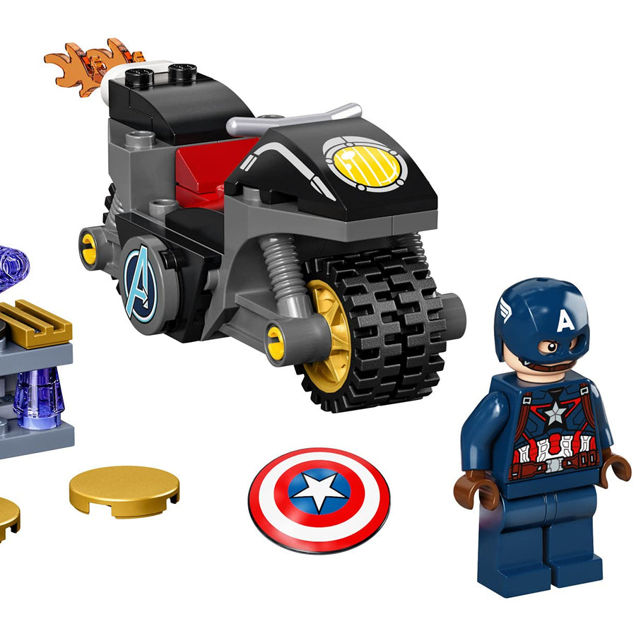 LEGO Marvel Captain America and Hydra Face-Off 76189 Collectible Building Kit; Captain America and Motorcycle Set; New 2021 (49 Pieces)