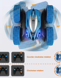 Remote Control Car RC Cars - Drift High Speed Off Road Stunt Truck, Race Toy with 2 Rechargeable Batteries, 4 Wheel Drive, Cool Birthday Gifts for Boys Age 6 7 8 9 10 11 Year Old Kids Toys
