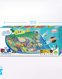 BEST LEARNING i-Poster My USA Interactive Map - Educational Talking Toy for Kids of Ages 5 to 12 Years
