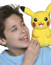 Pokemon Official & Premium Quality 8-Inch Pikachu Plush - Adorable, Ultra-Soft, Plush Toy, Perfect for Playing & Displaying - Gotta Catch ‘Em All , Yellow

