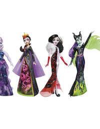 Disney Villains Black and Brights Collection, Fashion Doll 4 Pack, Disney Villains Toy for Kids 5 Years Old and Up (Amazon Exclusive)
