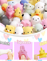 ROSYKIDZ 40pcs Mochi Squishy Toys Bulk, Kids Party Favors Squishes Stress Toys Pack Includes Unicorn, Cat and Animals Toy for Kids Boys Girls Class Prize Box Items, Easter Egg Fillers Basket Stuffers
