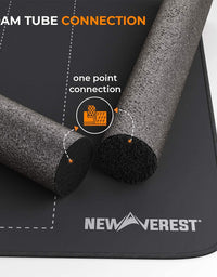 Newverest Jigsaw Puzzle Mat Roll Up, Saver Pad 46” x 26” Portable Up to 1500 pieces with Non-Slip Rubber Bottom and Smooth Polyester Top + Storage Bag, Foam Rolling Tube, 3 Hook & Loop Fastener Straps
