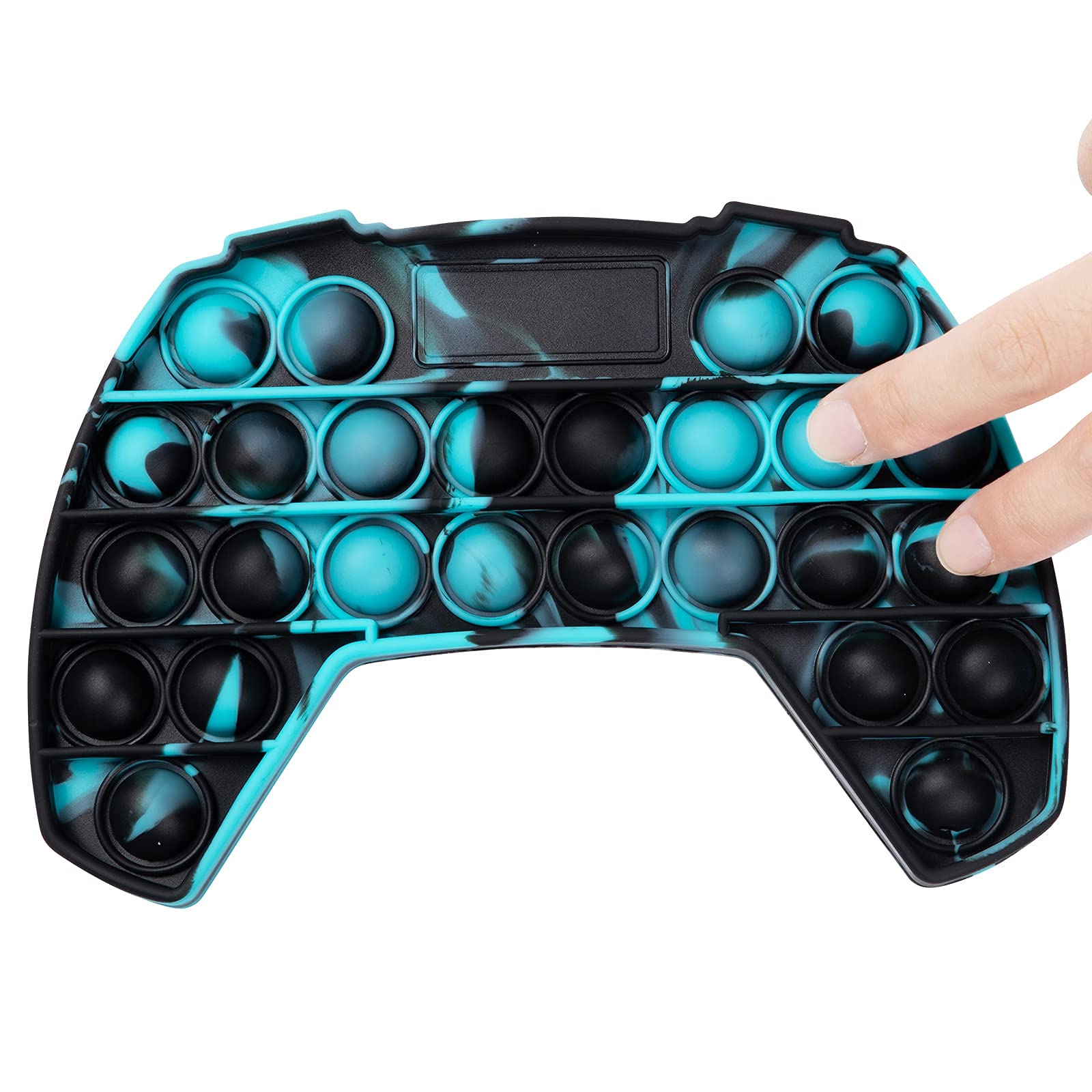 WQFXYZ Pop Push it Game Controller Shape Fidget Toy, Autism Special Needs Stress Relief, Anti-Anxiety Tie Dye Sensory Fidget Toy for Kids Adults
