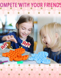 IGINOA Pop Poop Fidget Toy Bubble Sensory 4 Pack Popper Figets Figetget Cute Yellow Green Orange Blue Turtle Popet Game Silicone Relieves Stress ADHD Anxiety Gift Boy Kid Teen Girls
