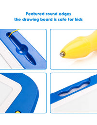 SGILE Magnetic Drawing Board Toy for Kids, Large Doodle Board Writing Painting Sketch Pad, Blue
