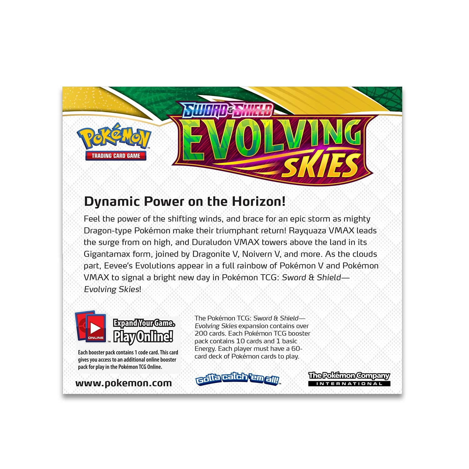 Pokemon Sword and Shield Evolving Skies Booster Display Box - 36 Packs of 10 Cards