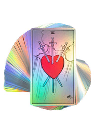 MagicSeer Rainbow Tarot Cards Decks, Tarot Card and Book Sets for Beginners, Holographic Tarot Deck
