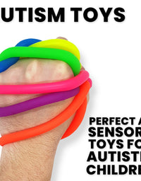 Stretchy Calming Noodle Autism Toys - Glow in The Dark for Sensory Fun. Ideal Stocking Stuffers & Stocking Stuffers for Teens.
