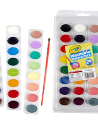 Crayola Washable Watercolors, Paint Set for Kids, Gift, 24 Count
