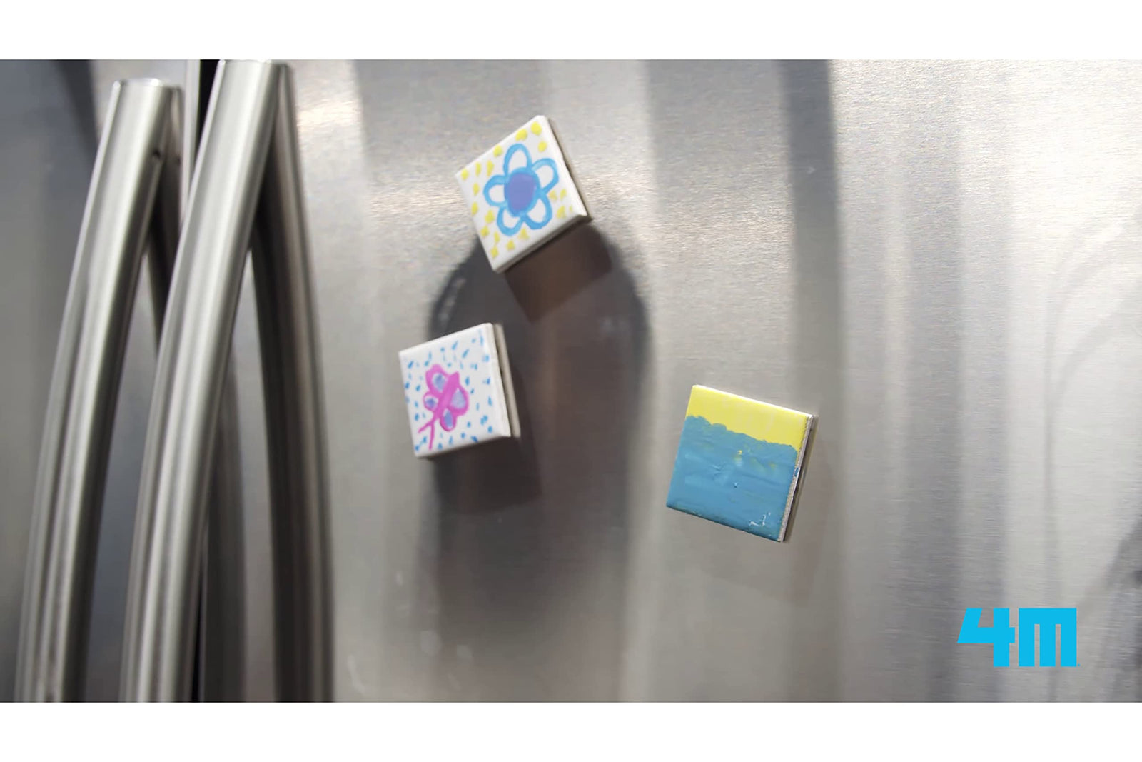 4M 4563 Magnetic Mini Tile Art - DIY Paint Arts & Crafts Magnet Kit for Kids - Fridge, Locker, Party Favors, Craft Project Gifts for Boys & Girls