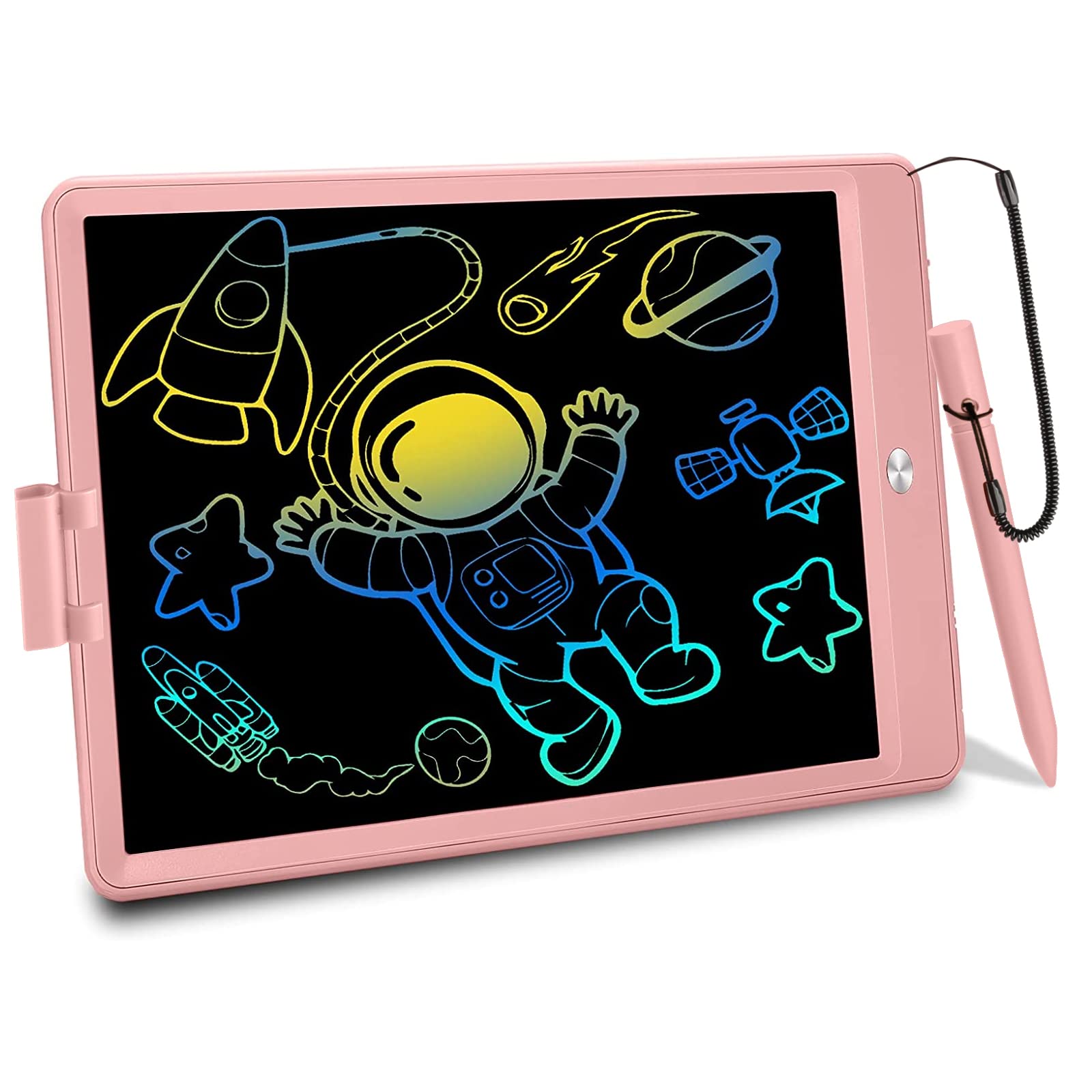 Toy for 3 Year Old Boys Girls FLUESTON LCD Writing Tablet 10 Inch Doodle Magic Board, Colorful Drawing Tablet for Kids, Portable Travel Birthday Gifts Toys Draw Pad for 4 5 6 7 Year Old Toddlers