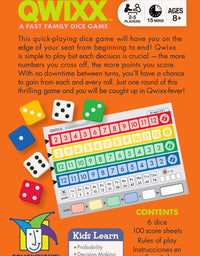 Gamewright Qwixx - A Fast Family Dice Game Multi-colored, 5"
