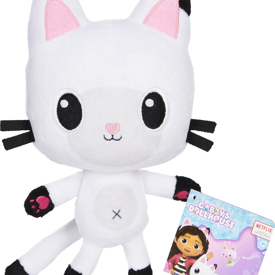 Gabby's Dollhouse, 8-inch Pandy Paws Purr-ific Plush Toy, Kids Toys for Ages 3 and up