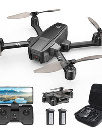 Holy Stone HS440 Foldable FPV Drone with 1080P WiFi Camera for Adults and Kids; Voice and Gesture Control RC Quadcopter with 2 Batteries for 40 Min flight, Auto Hover, Gravity Sensor, Carrying Case
