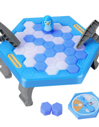 SS Save Penguin On Ice Game, Penguin Trap Break ice Activate Family Party Ice Breaking Kids Puzzle Table Knock Block
