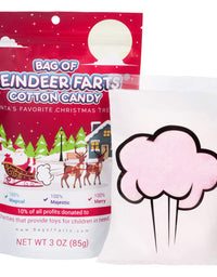 Bag Of Reindeer Farts Cotton Candy Funny Unique Christmas Stocking Stuffer Present For Kids Adults Boys Girls Men Women Teens Teachers White Elephant Office Party Fun Unique Holiday Surprise
