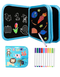 Kids Erasable Doodle Book Set - Toddlers Activity Toys Reusable Drawing Pads, Preschool Travel Art Toy Scribbler Board for Road Trip Car Game Writing Painting Set, Gift for Boys Girls Age 3,4,5,6
