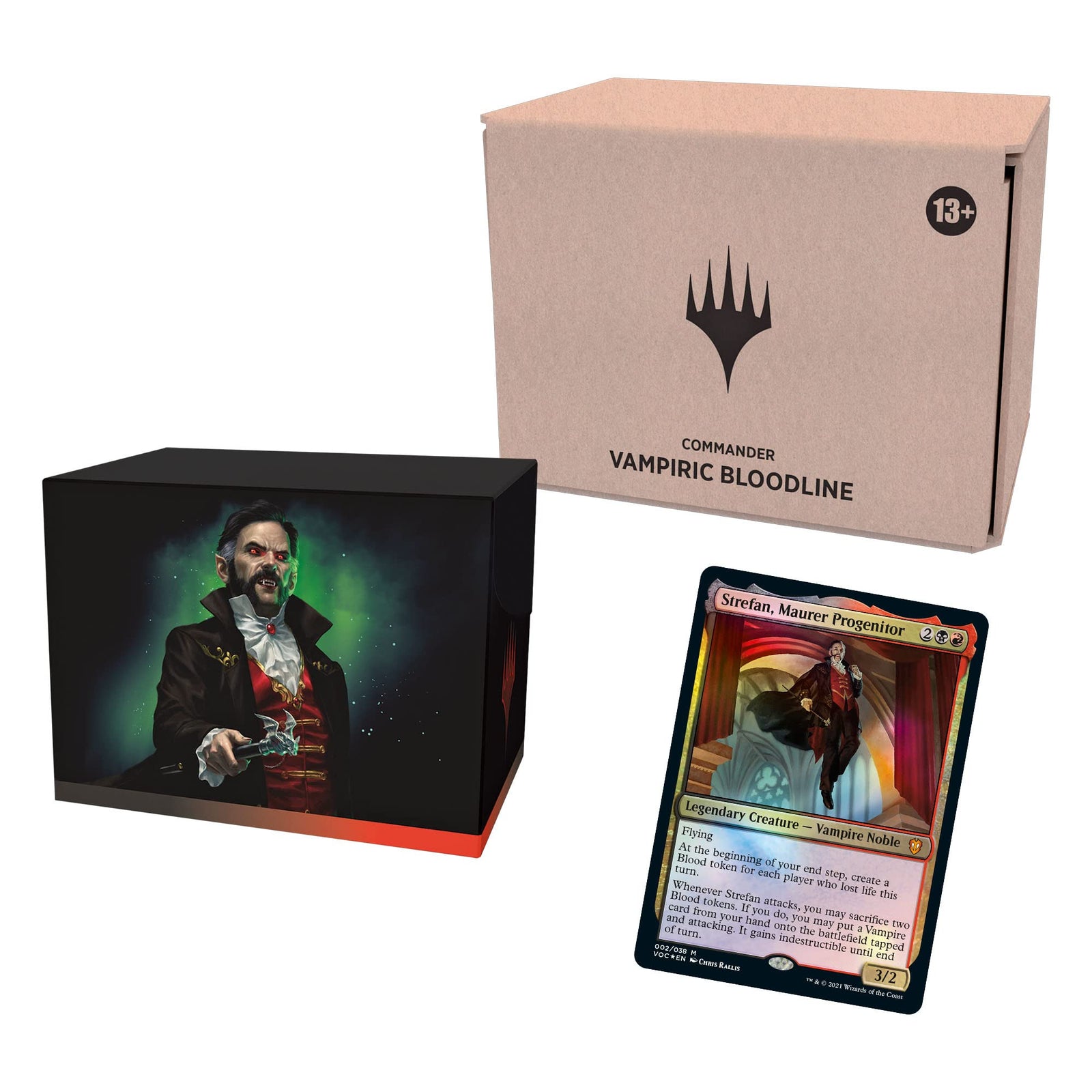 Magic: The Gathering Innistrad: Crimson Vow Commander Deck – Vampiric Bloodline (Black-Red) | Minimal Packaging Version
