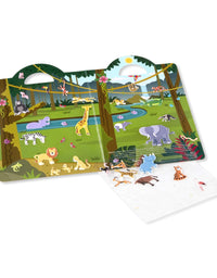 Melissa & Doug Reusable Puffy Sticker Wild Adventures Play Set 3-Pack (118 Stickers: Safari, Dinosaur, Ocean)
