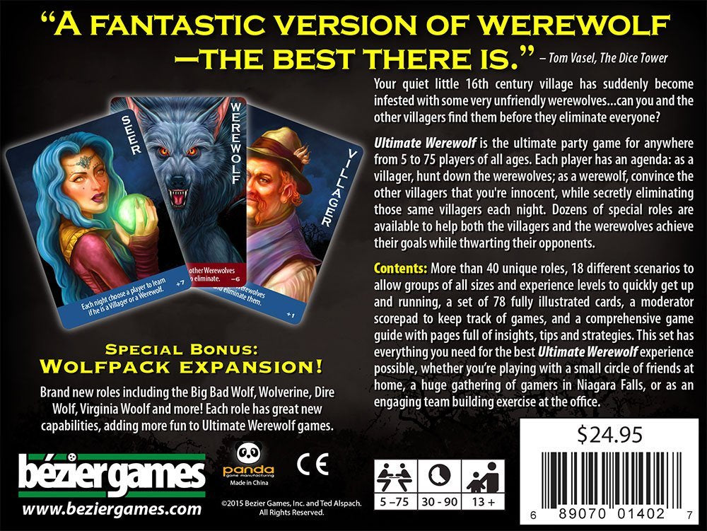 Bezier Board Games Ultimate Werewolf Deluxe Edition Black