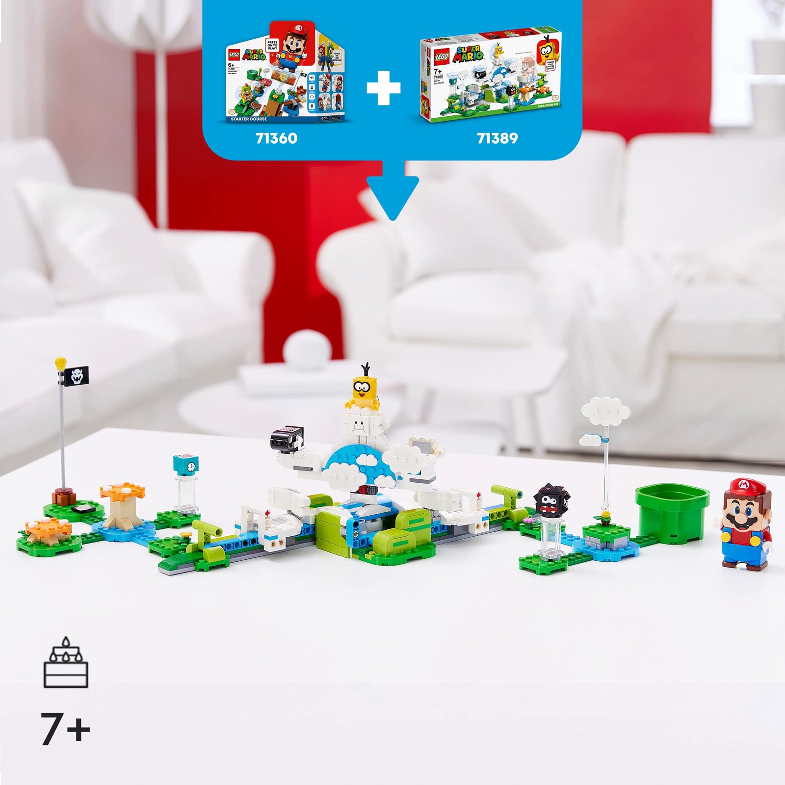 LEGO Super Mario Lakitu Sky World Expansion Set 71389 Building Kit; Collectible Toy Playset for Kids; New 2021 (484 Pieces)