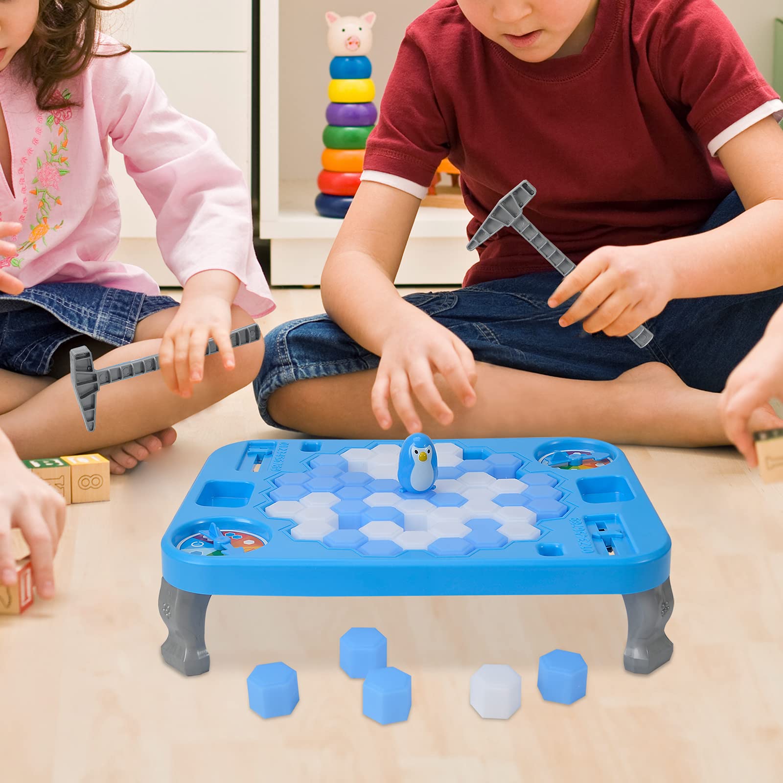 SS Save Penguin On Ice Game, Penguin Trap Break ice Activate Family Party Ice Breaking Kids Puzzle Table Knock Block