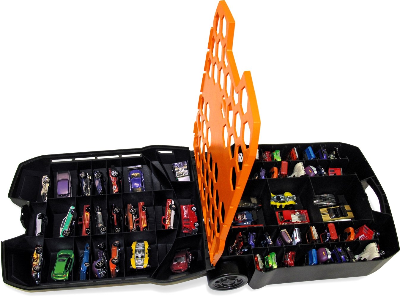 Hot Wheels 100-Car, Rolling Storage Case with Retractable Handle