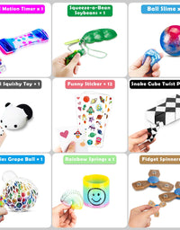 61 Pcs Sensory Fidget Toys Pack,Stress & Anxiety Relief Tools Bundle Figetget Toys Set for Kids Adults,Autistic ADHD Toys,Stress Balls Fidget Spinner Marble Mesh Puzzle Ball Pop Tube Fidget Box
