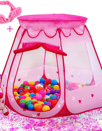 Le Papillon Pink Princess Tent Kids Ball Pit 1st Gift Toddler Girl Easy Pop Up Fold into a Carrying Case Play Tent Indoor & Outdoor Use.(Balls Not Included)
