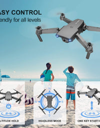NEHEME NH525 Foldable Drones with 720P HD Camera for Adults, RC Quadcopter WiFi FPV Live Video, Altitude Hold, Headless Mode, One Key Take Off for Kids or Beginners with 2 Batteries
