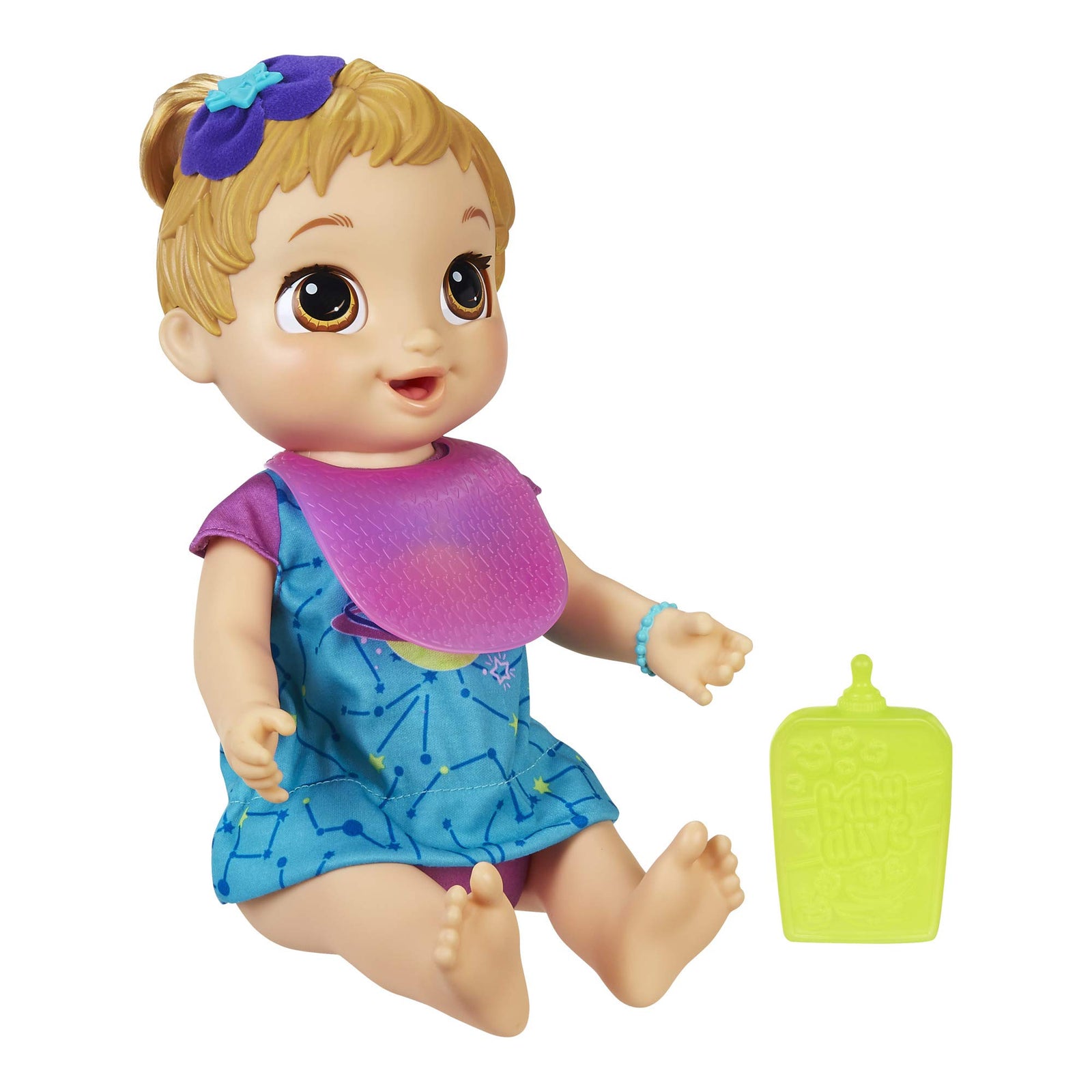 Baby Alive Baby Grows Up (Dreamy) - Shining Skylar or Star Dreamer, Growing and Talking Baby Doll, Toy with 1 Surprise Doll and 8 Accessories