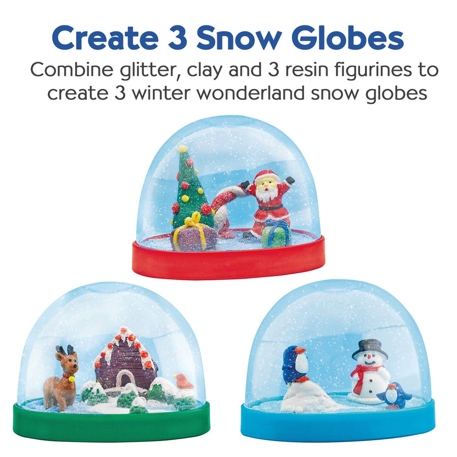 Creativity for Kids 1846000 Creativity For Kids Holiday Snow globes - Makes 3 Christmas Snow globes for Kids (New Packaging)