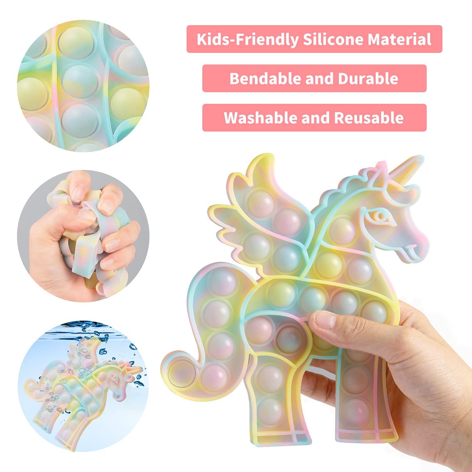 WHATOOK POP Fidget Llama Toys its: 2pack Poppers Sensory Special Needs Stress Relief and Anti-Anxiety Silicone Squeeze Bubble Alpaca Toy Tools for Kids and Adults