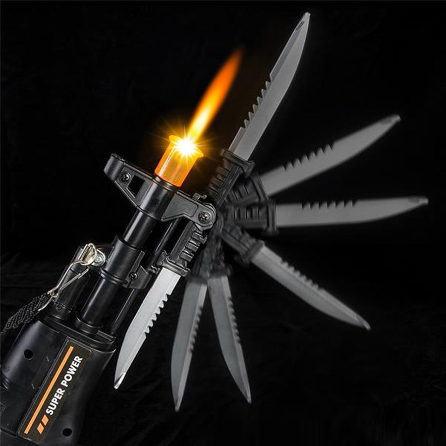 Light Up Toy Machine Gun with Folding Bayonet by ArtCreativity, Cool LED, Sound and Vibration Effect, 16 Inch Pretend Play Military Submachine Pistol, Great Gift for Boys and Girls